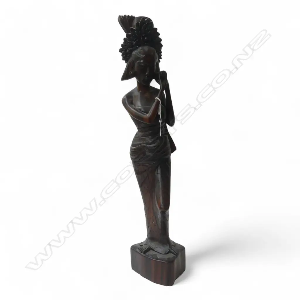 CARVED INDONESION ROSEWOOD FIGURINE H660MM Image 1++