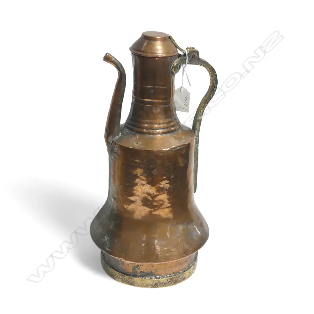 TURKISH COPPER & BRASS COFFEE POT. H.350mm Image 1++