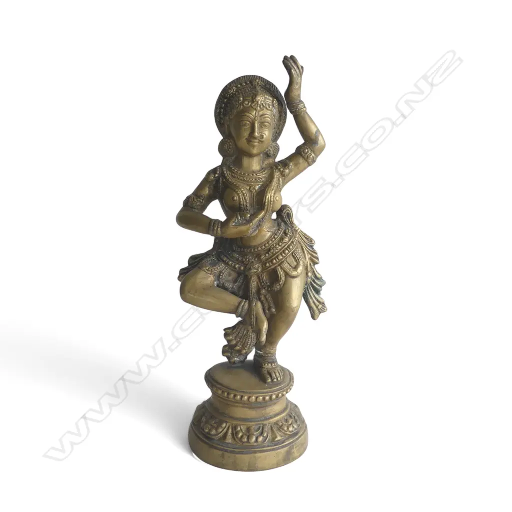 INDIAN BRONZE FIGURE; DANCING WOMAN H.460mm 2kg Image 1++