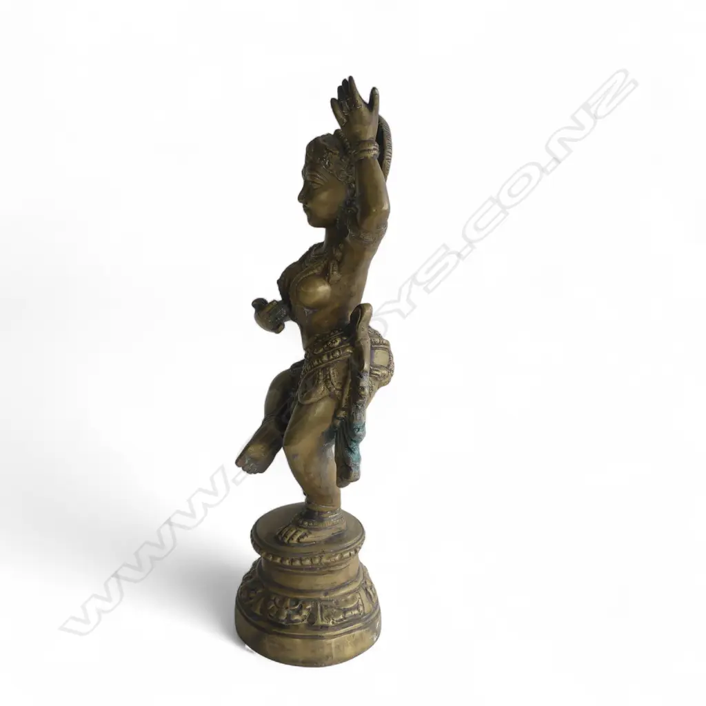 INDIAN BRONZE FIGURE; DANCING WOMAN H.460mm 2kg Image 1++