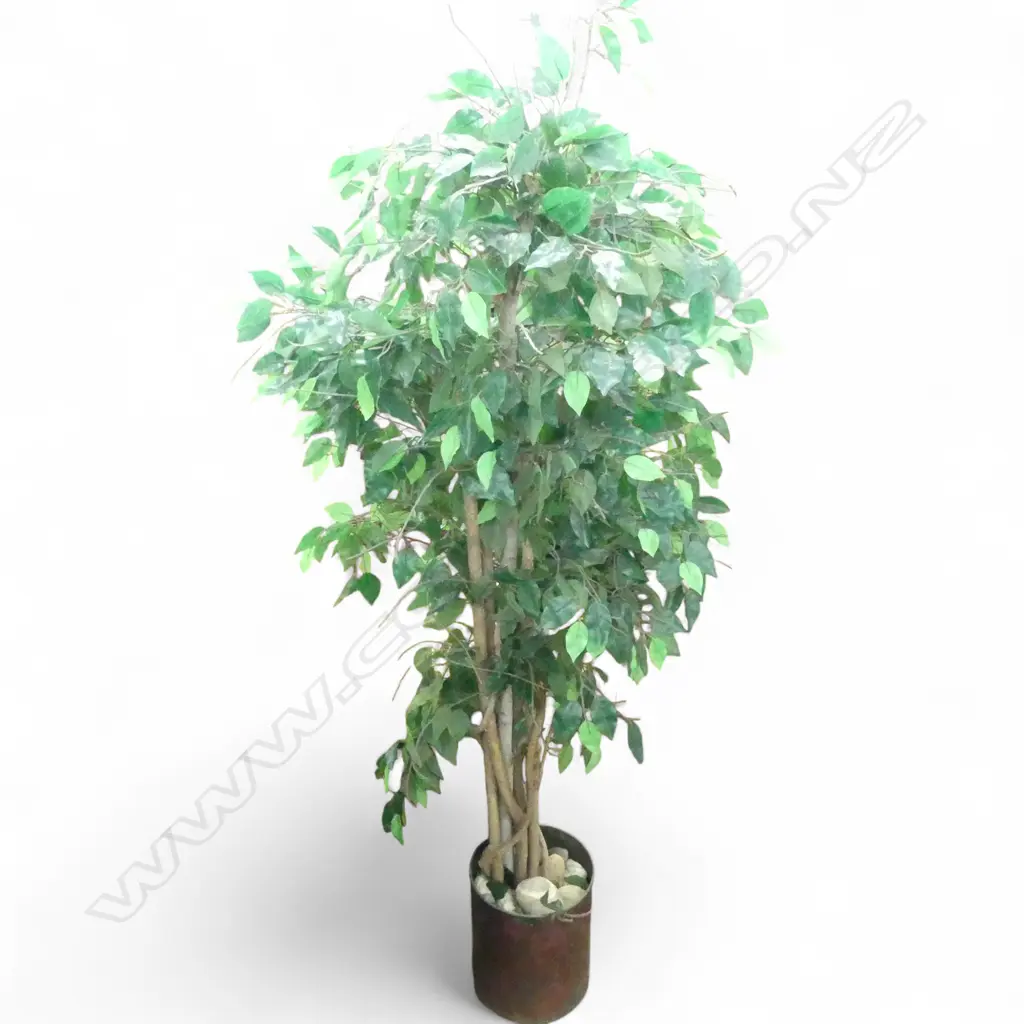 VINTAGE COPPER BUCKET H290MM WITH FAUX TREE H1750MM Image 1++