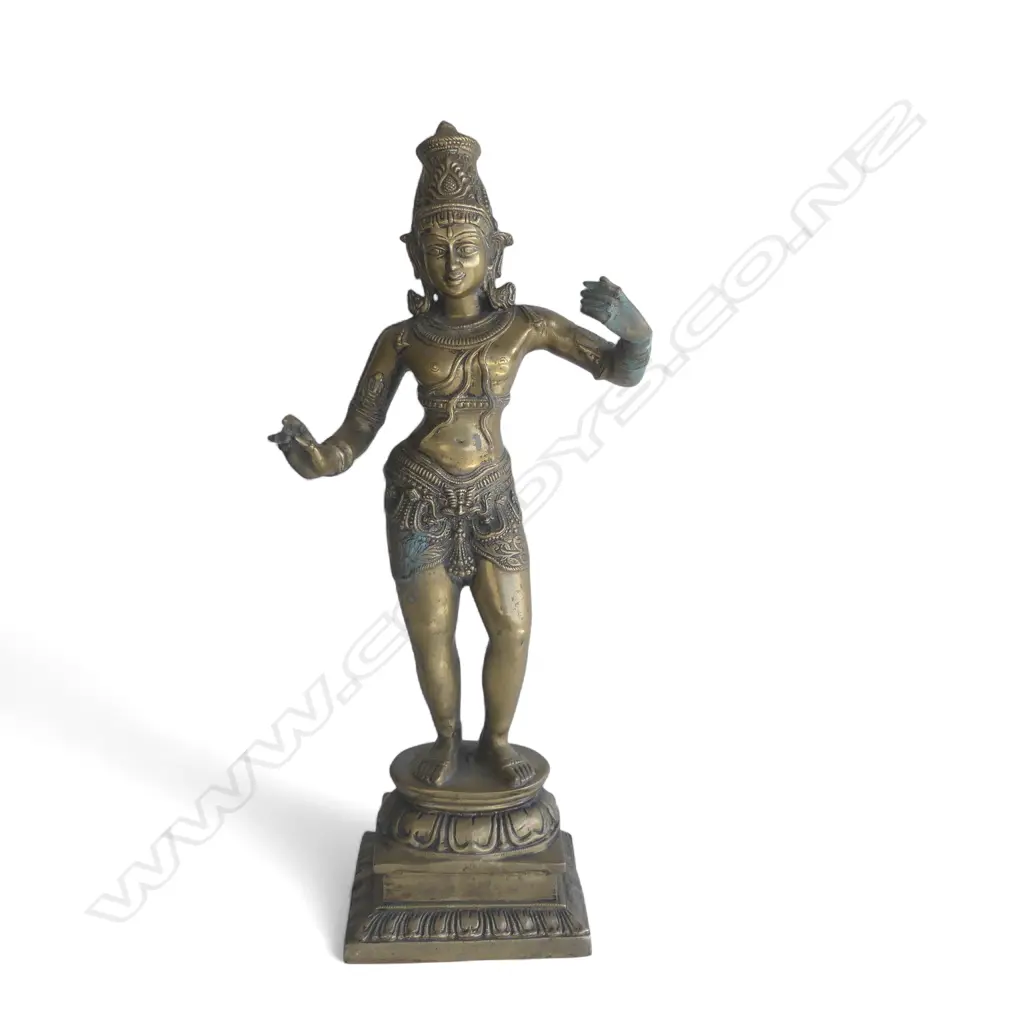 INDIAN BRONZE FIGURE; DANCING WOMAN H.605mm 3kg Image 1++