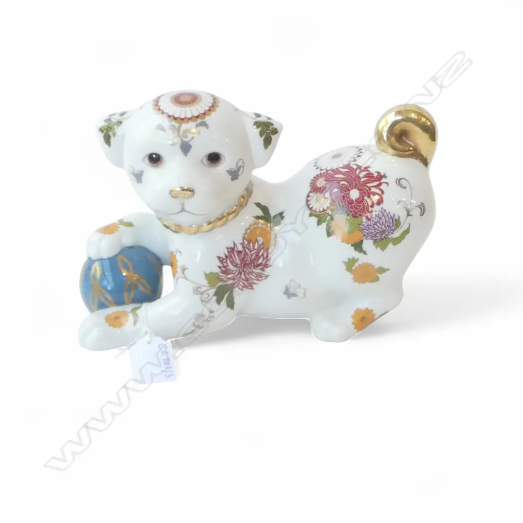 1987 FRANKLIN MINT 'THE IMPERIAL PUPPY OF SATSUMA' W.215mm Image 1++