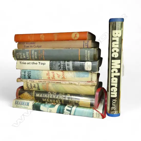 10 VINTAGE MOTOR RACING BOOKS