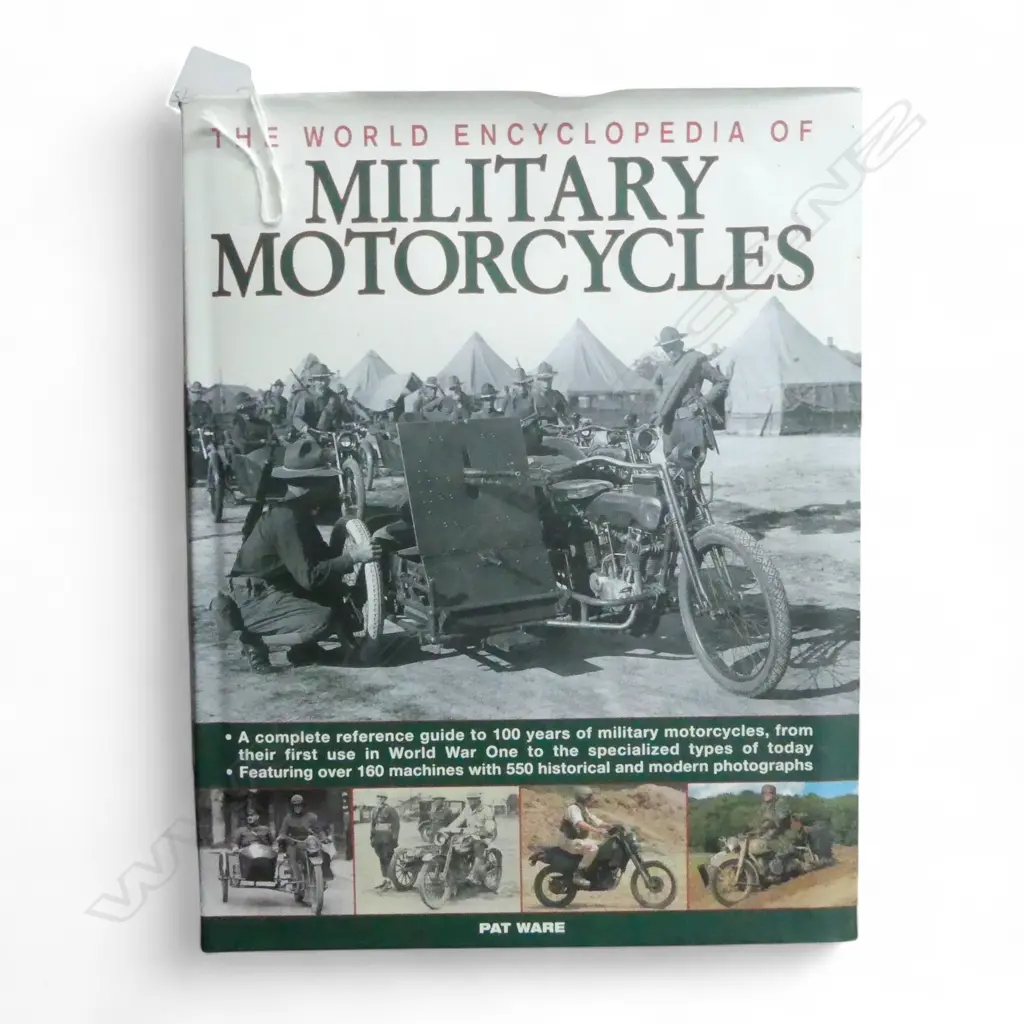 BOOK; THE WORLD ENCYCLOPEDIA OF MILITARY MOTORCYCLES Image 1++