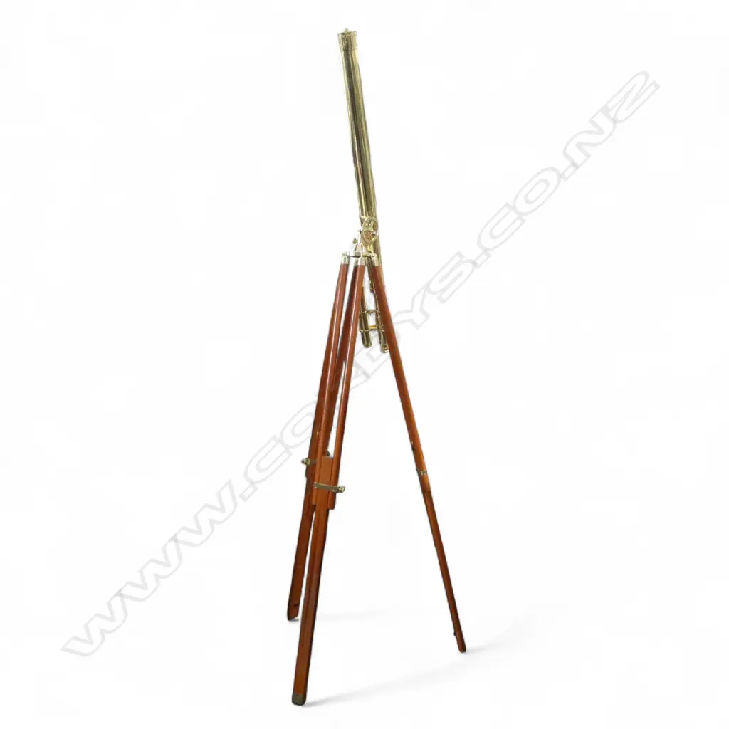 BRASS TELESCOPE MOUNTED ON TRIPOD STAND Image 1++