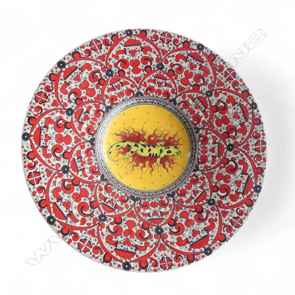 LARGE HAND PAINTED DERUTA CERAMIC DISH BY PATRIZIO CHIUCCHIU 400mm (DIAMETER) Image 1++