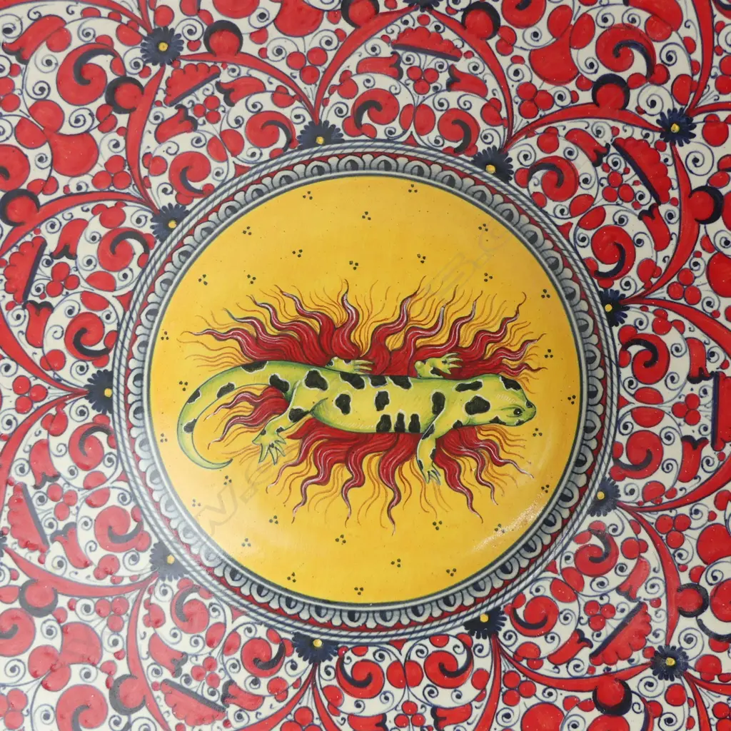 LARGE HAND PAINTED DERUTA CERAMIC DISH BY PATRIZIO CHIUCCHIU 400mm (DIAMETER) Image 1++