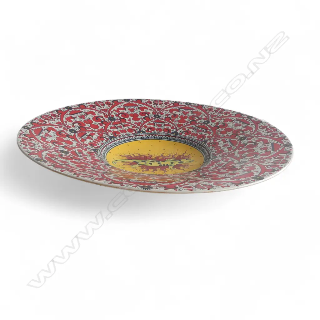 LARGE HAND PAINTED DERUTA CERAMIC DISH BY PATRIZIO CHIUCCHIU 400mm (DIAMETER) Image 1++