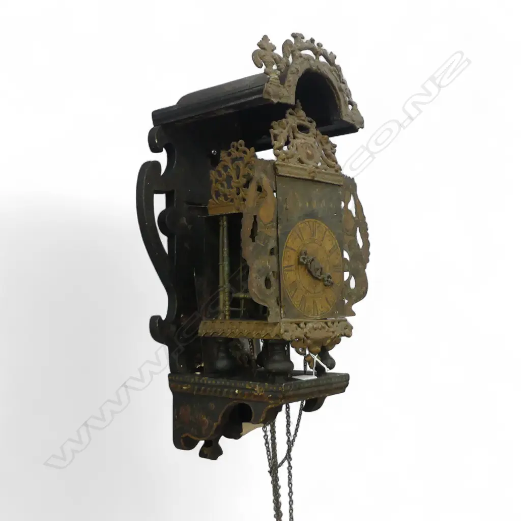 ANTIQUE DUTCH WALL CLOCK H.630mm (requires attention) Image 1++