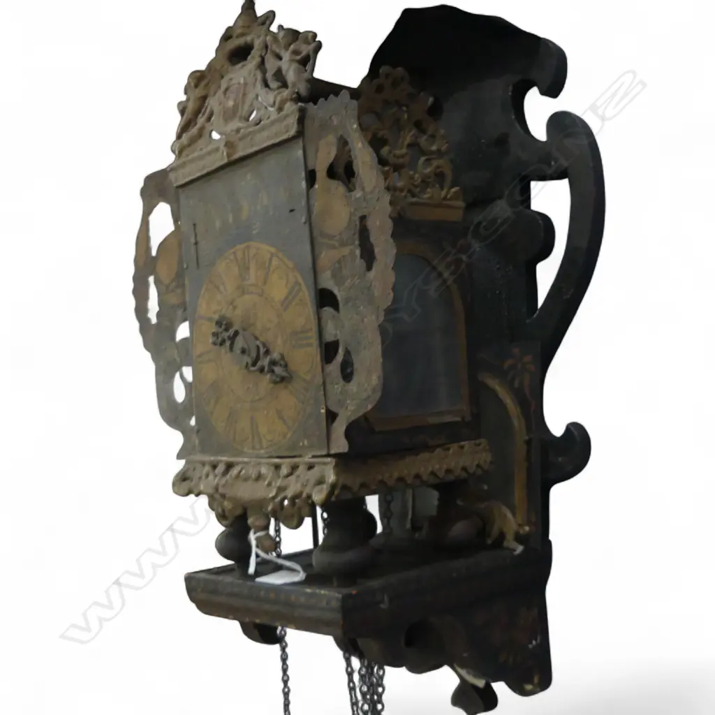 ANTIQUE DUTCH WALL CLOCK H.630mm (requires attention) Image 1++
