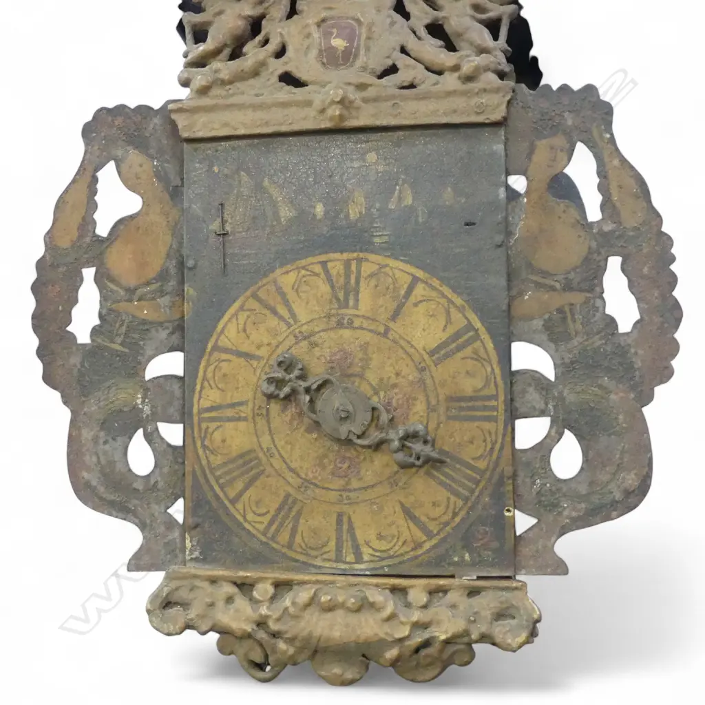 ANTIQUE DUTCH WALL CLOCK H.630mm (requires attention) Image 1++