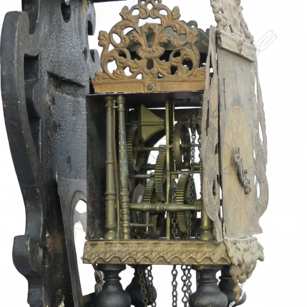 ANTIQUE DUTCH WALL CLOCK H.630mm (requires attention) Image 1++