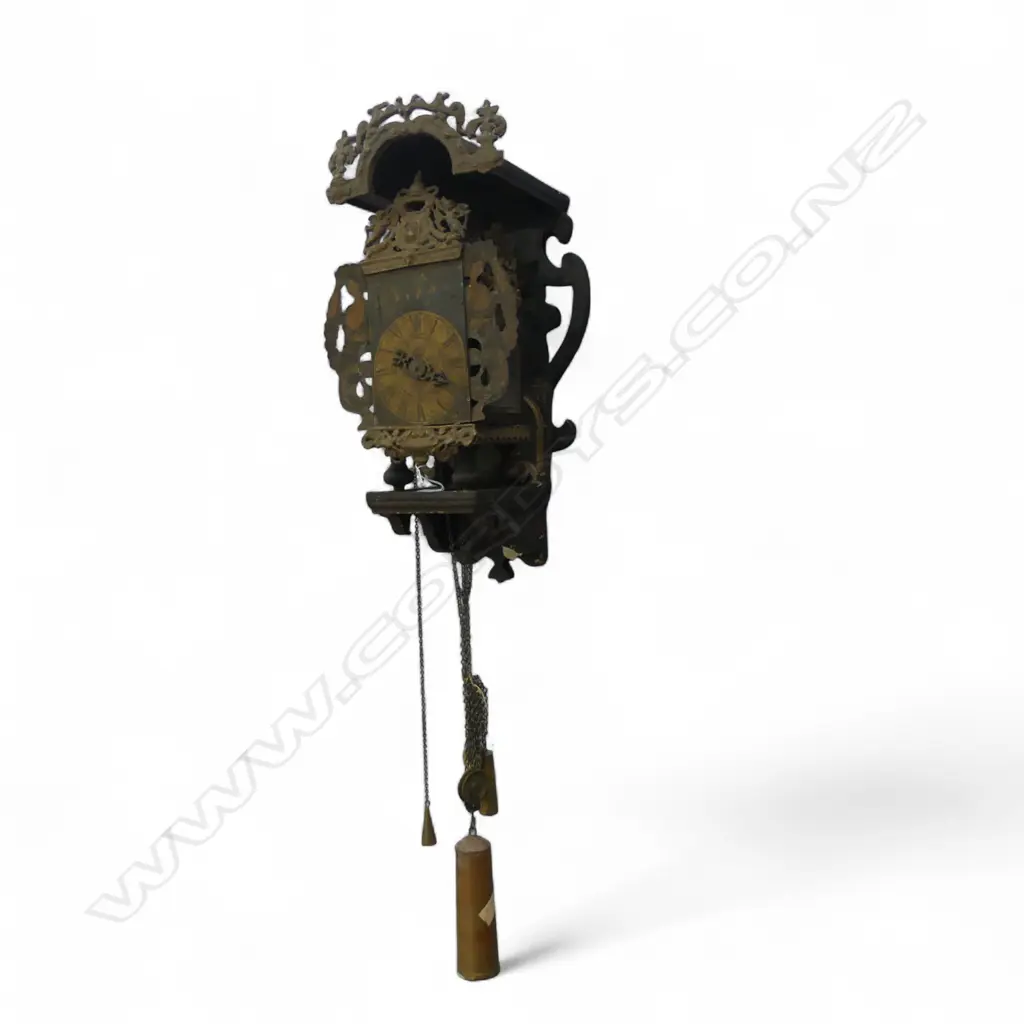 ANTIQUE DUTCH WALL CLOCK H.630mm (requires attention) Image 1++