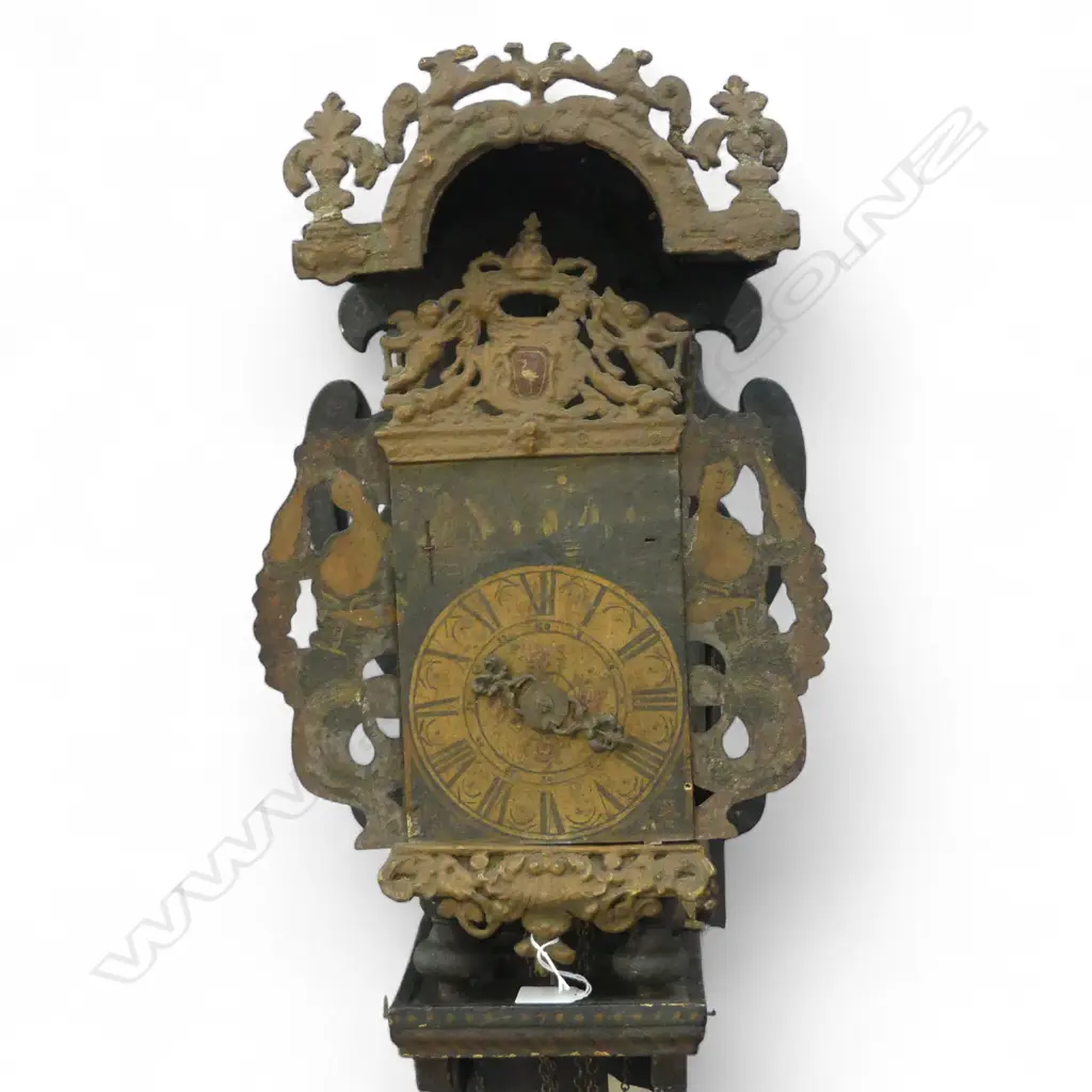ANTIQUE DUTCH WALL CLOCK H.630mm (requires attention) Image 1++