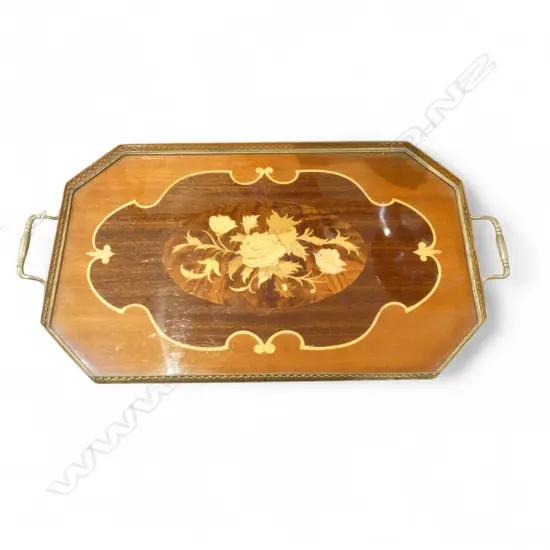 ITALIAN INLAID TRAY W.550mm