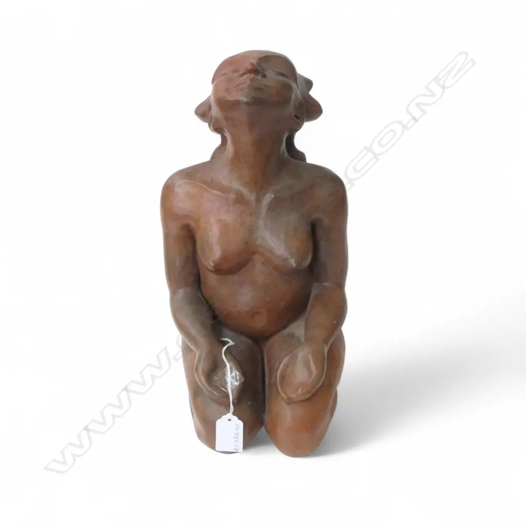 CAST COMPOSITE TERRACOTTA-STYLE EARTH MOTHER STATUETTE. H.340mm Image 1++