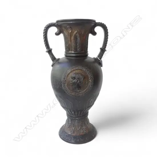 TALL GREICIAN STYLE 2 HANDLED CERAMIC VASE H550MM