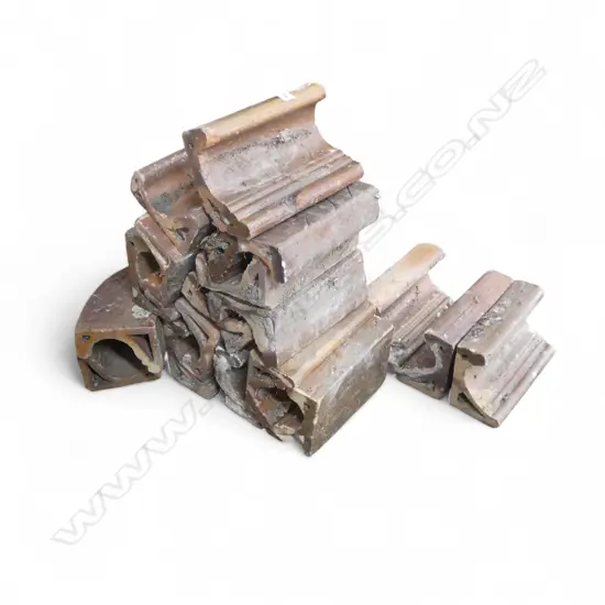 COLLECTION OF CRUM BRICK FIRED OUTDOOR DRAINIGE TILES  L300MM