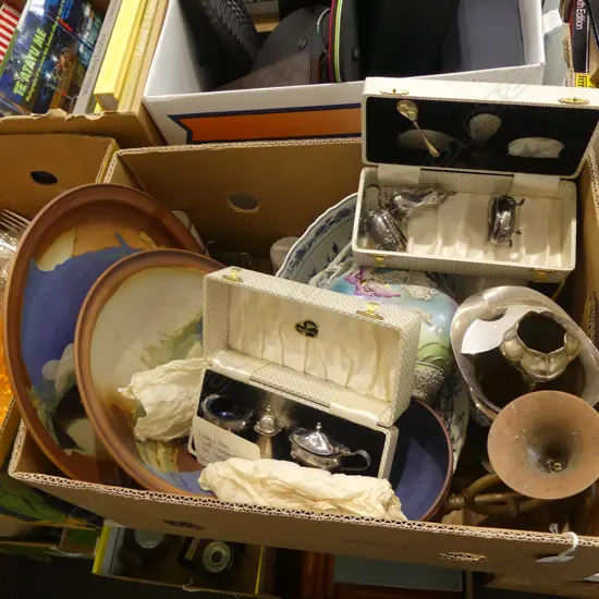 ASST. COLLECTABLES Incl. CHINA, POTTERY, SILVER PLATE etc