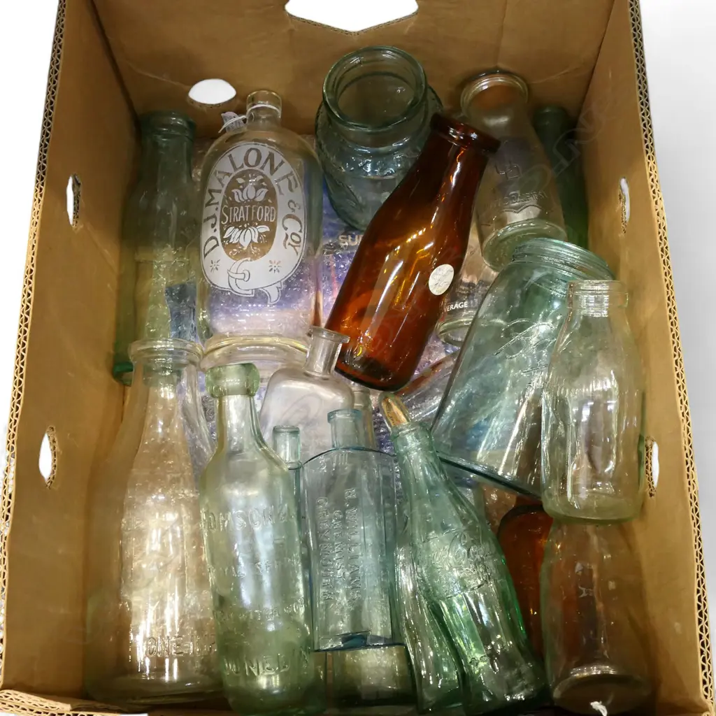 ASST. ANTIQUE & VINTAGE GLASS BOTTLES Image 1++