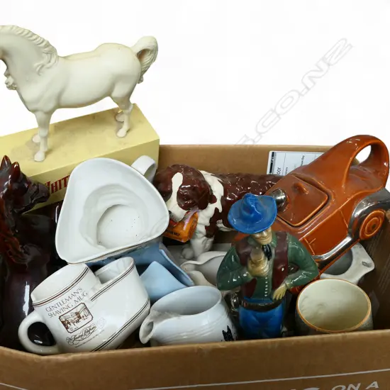 ASST. WHISKY JUGS & DECANTERS ETC