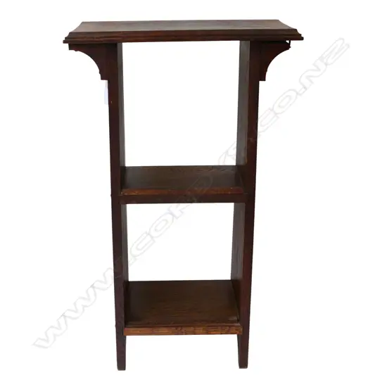 EARLY 20thC OAK SIDE TABLE 415x210x690mm. Possibly a bookcase for encyclopedia Britannica