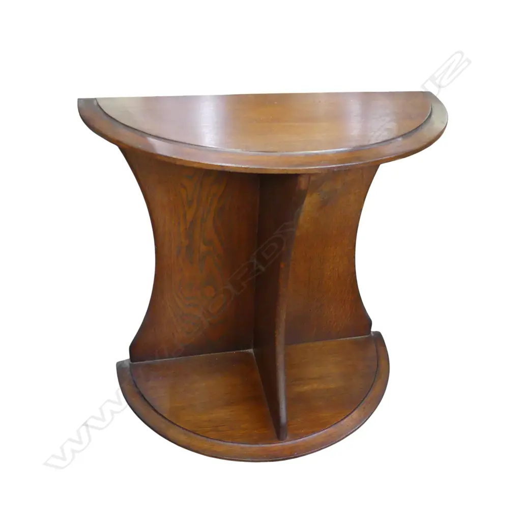 OAK DEMI LUNE SIDE TABLE 600x300x590mm Image 1++