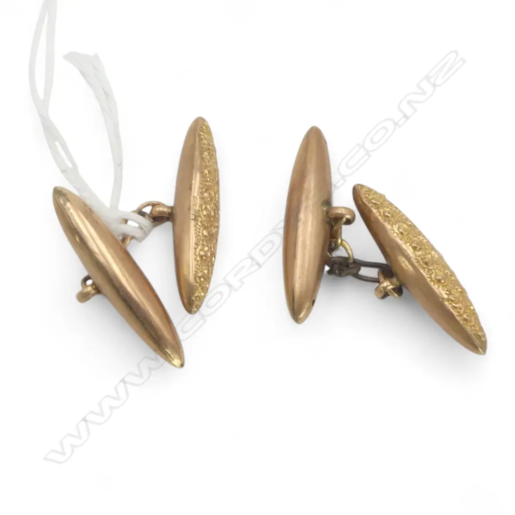 PR. c.1900 9ct GOLD CUFFLINKS 3.14gms hallmarked Image 1++