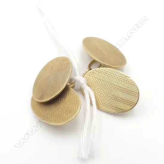 PR 9ct GOLD CUFFLINKS 5.80gms