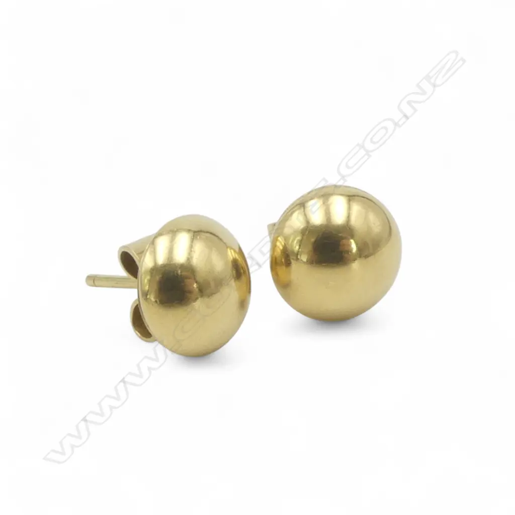 PR 18CT YG BUTTON EARRINGS 5.53gms Image 1++