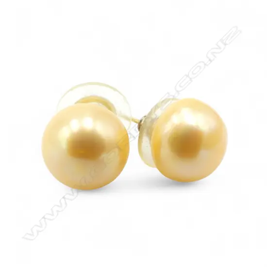 PR F/WATER PEARL EARRINGS, PEACH LUSTRE
