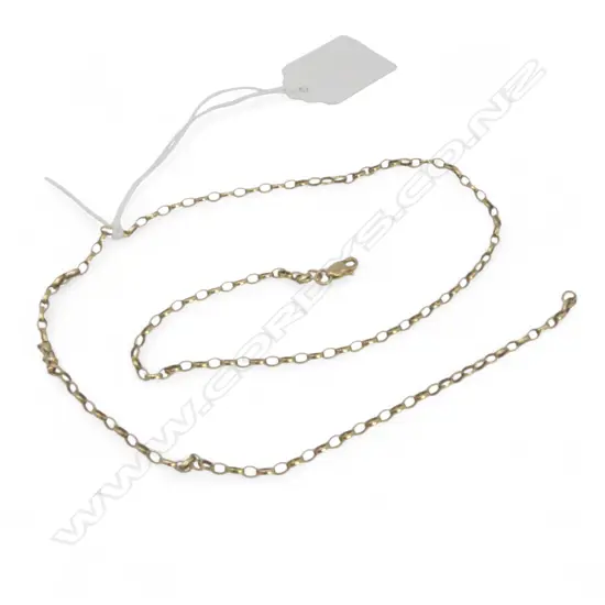 9ct CHAIN L.560mm, 4.6gms (Links are showing some wear)