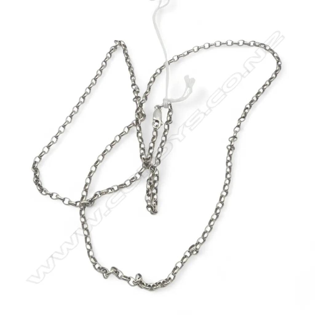 SILVER NECK CHAIN L.790mm Image 1++