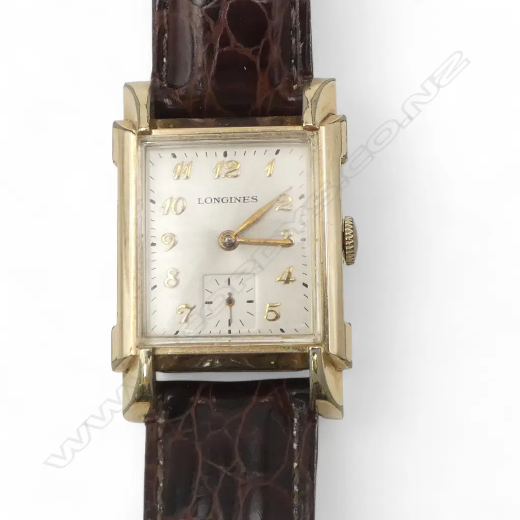 VINTAGE LONGINES gold plaited GENT'S WRISTWATCH running Image 1++