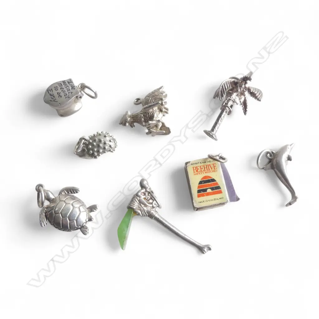 8 STG SILVER CHARMS EX PETER MINTURN WORKSHOP 23.8gms Image 1++