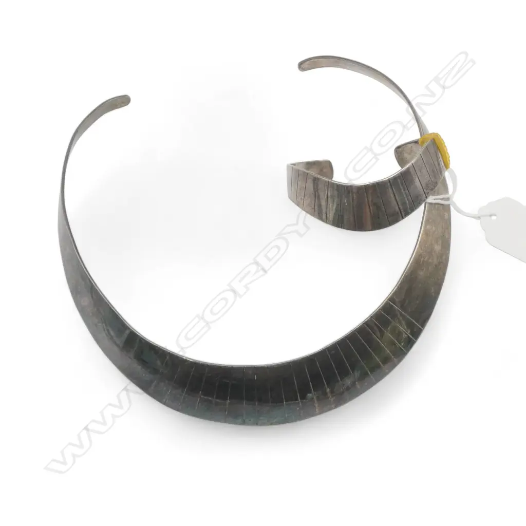 ALPACA MEXICO SILVER COLLAR + MATCHING CUFF Image 1++