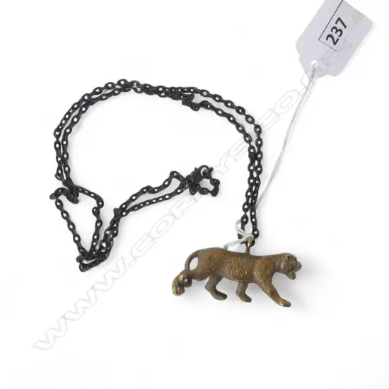 BRONZE TIGER PENDANT, 2012 by jeweller Kim Brice, 50 x 20mm