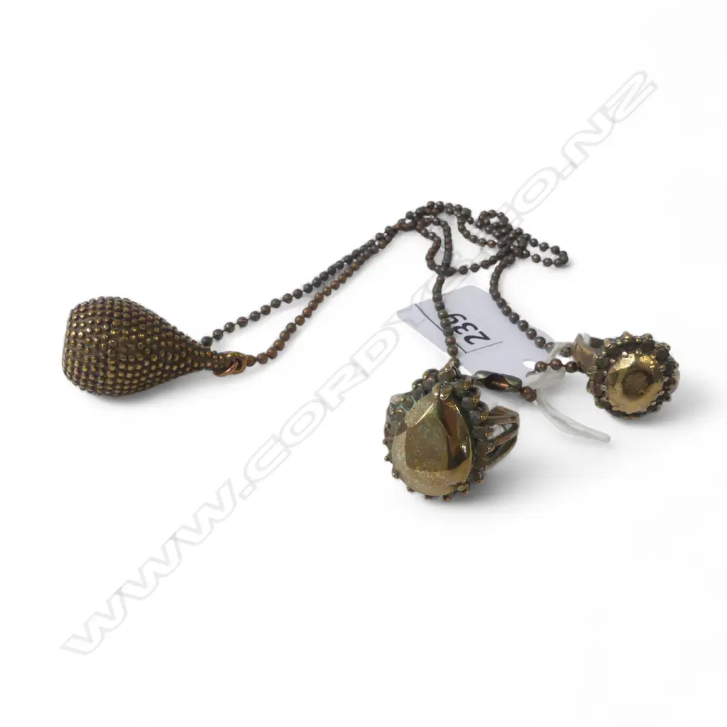 2 BRONZE RINGS & PENDANT, 2012, by jeweller Kim Brice Image 1++