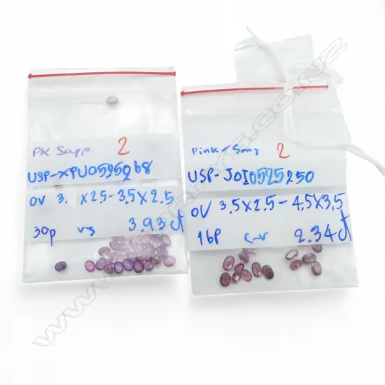 LOOSE OVAL CUT PINK SAPPHIRES