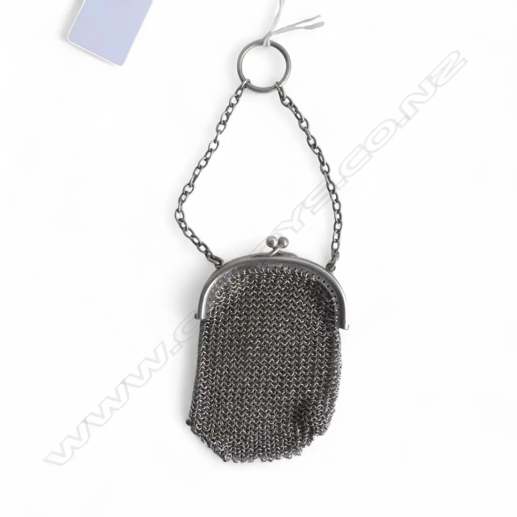 STG SILVER COIN PURSE L.95mm 51gms Image 1++
