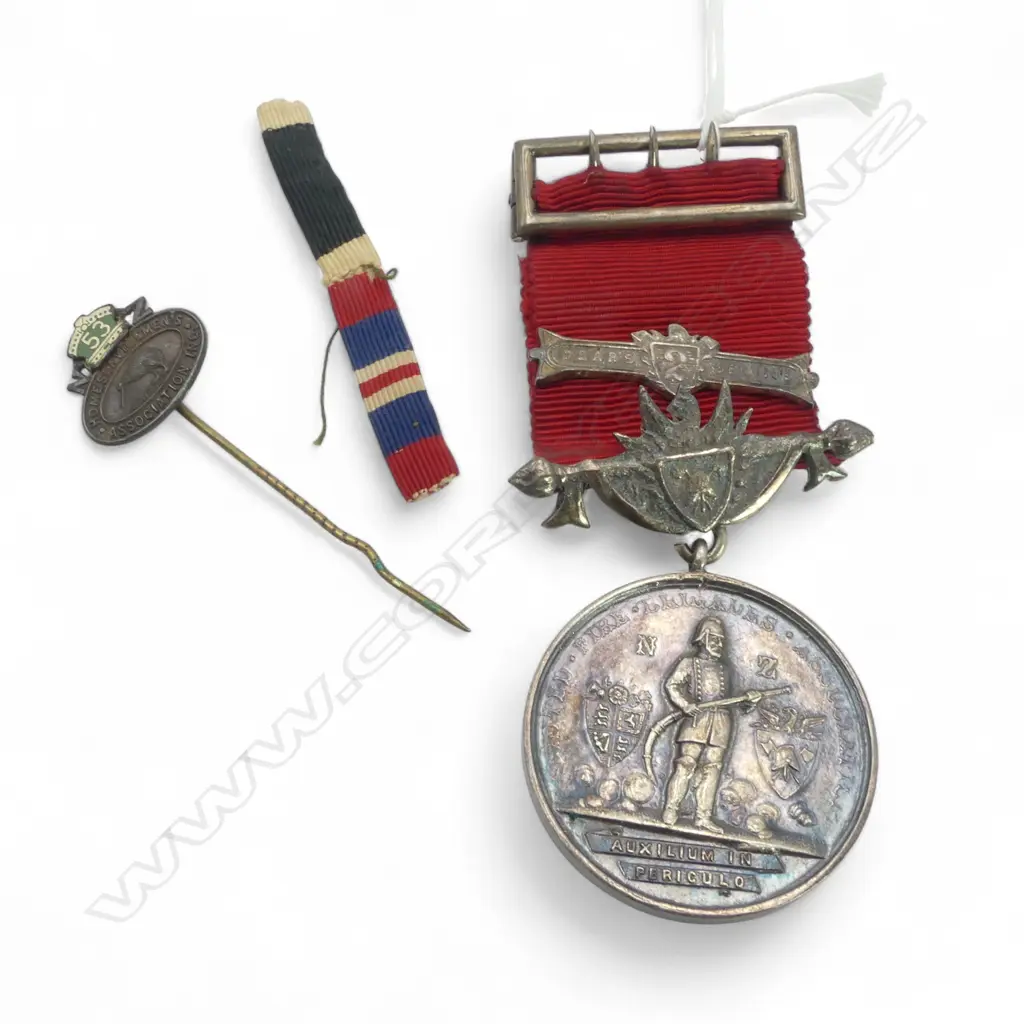 Anton Tutenberg 5years SERVICE UNITED FIR BRIGADES ASSOC. MEDAL  + 2 YR BAR ribbons & fittings to E.R. Lovegrove  Image 1++