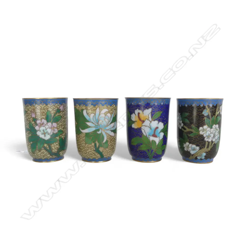 4 CLOISONNE CUPS H.70mm Image 1++