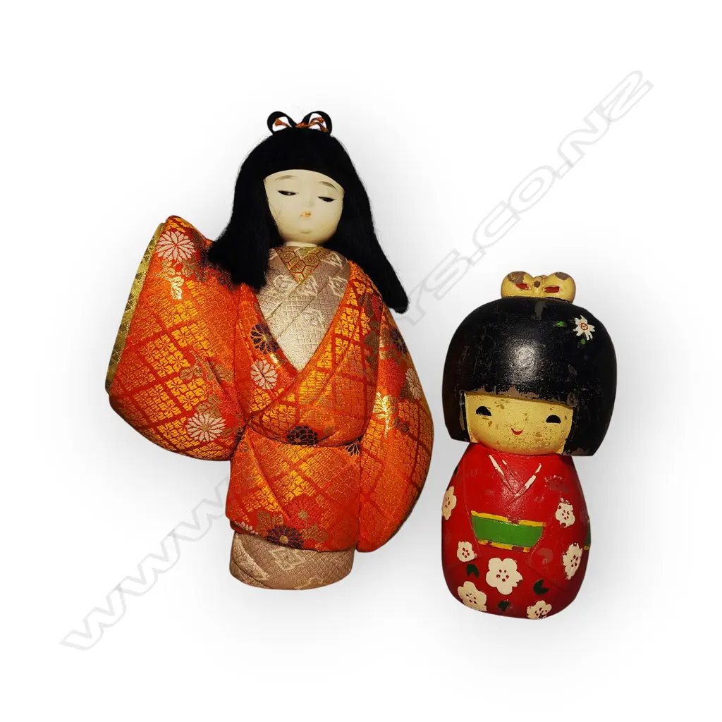 JAPANESE KIMEKOMI DOLL "BIKI" PLUS KOKESHI DOLL CANDLE Image 1++