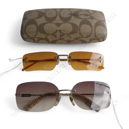 2 PRS LADIES SUNGLASSES; COACH & ALEXANDER MCQUEEN