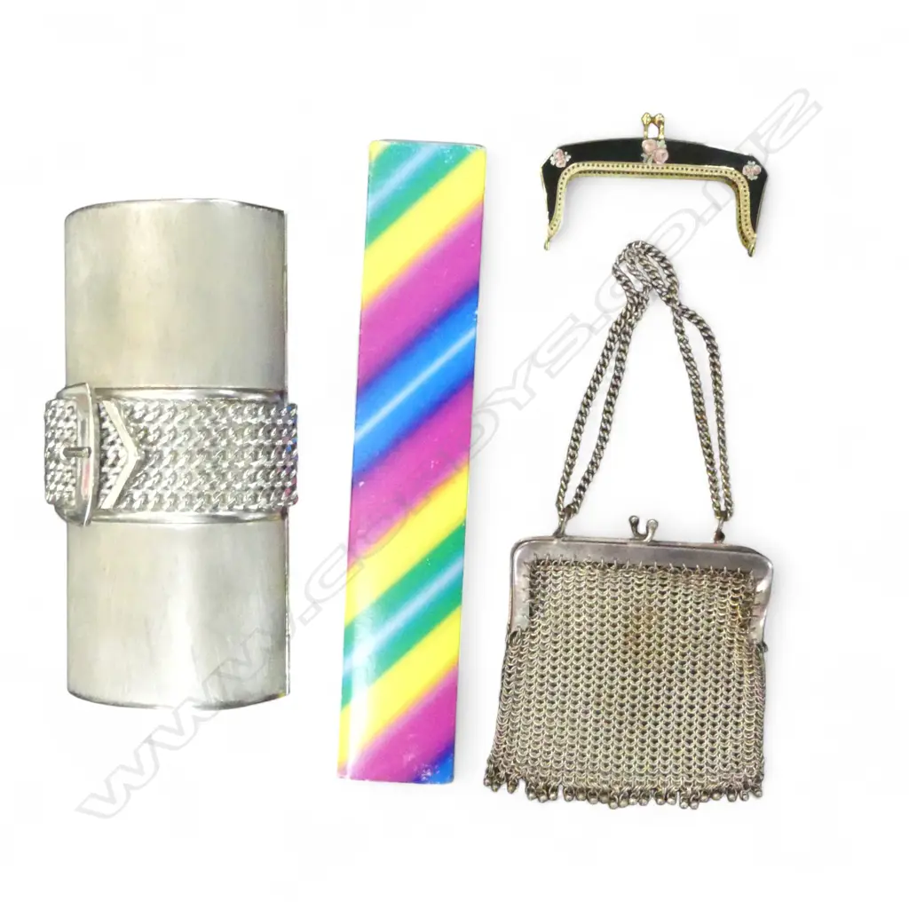 OLD SILVER PLATED PURSE, RODO WALLET, WRISTWATCH etc Image 1++