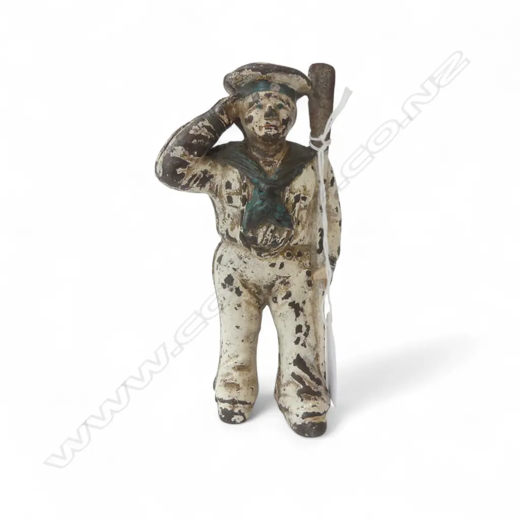 Cast iron Sailor Money Bank some paint distress. H.140mm. Image 1++