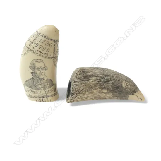 2 REPLICA RESIN SCRIMSHAW L.145mm