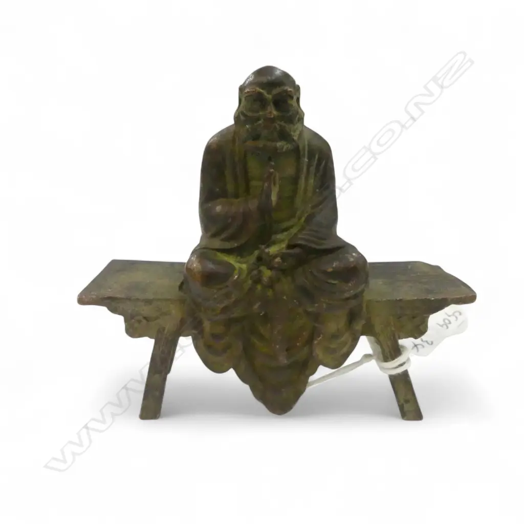 SMALL BRONZE SEATED FIGURE W.76mm Image 1++