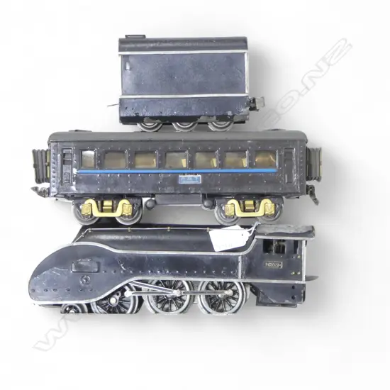 SEKI O GAUGE C5520 ELECTRIC ENGINE & TENDER & BLUE STIPE CARRIAGE